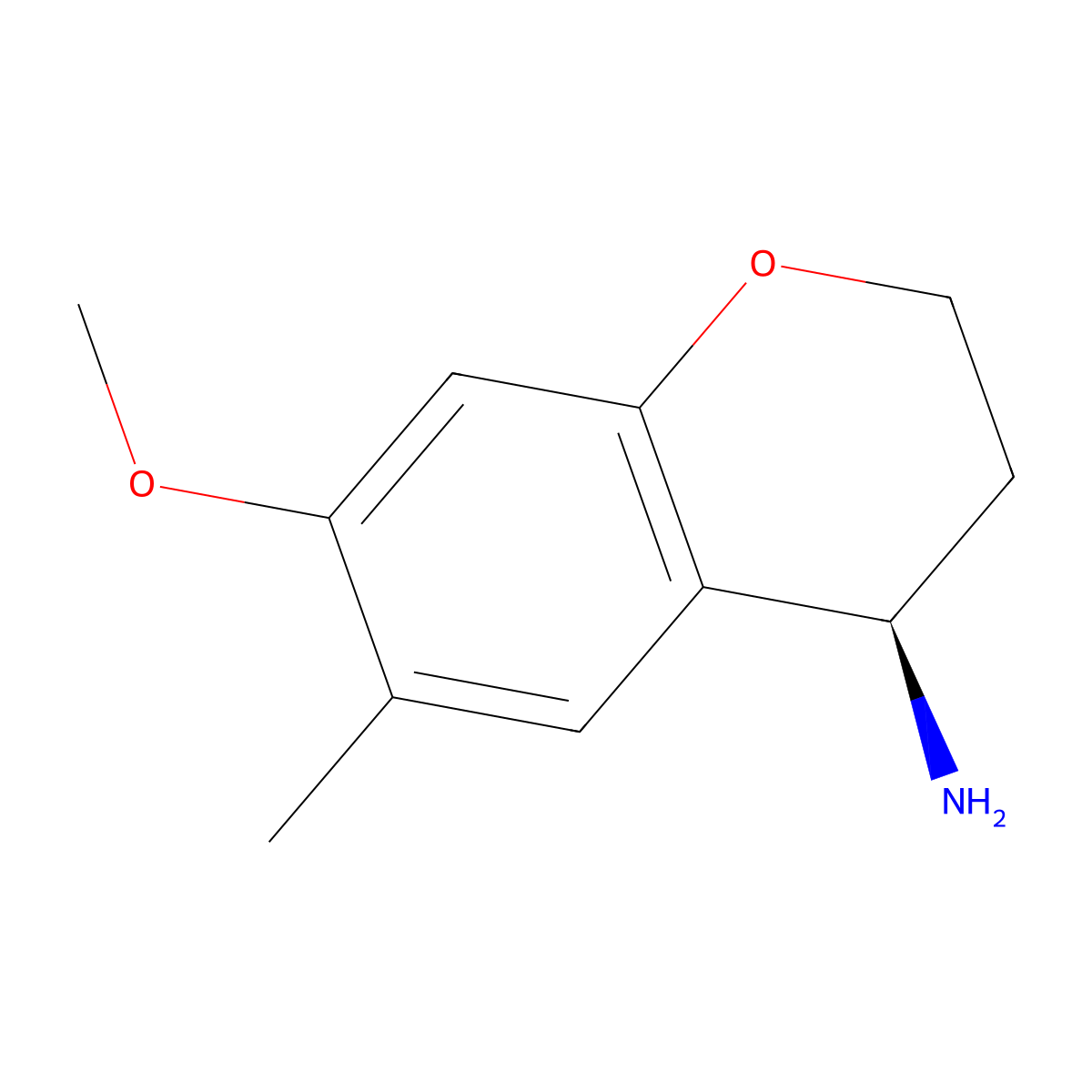 (R)-7-Methoxy-6-methylchroman-4-amine molecular structure, CAS 1344617-61-3