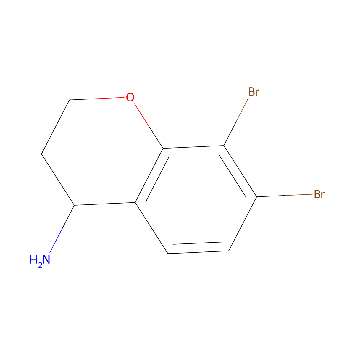 (S)-7,8-Dibromochroman-4-amine molecular structure, CAS 1344623-93-3