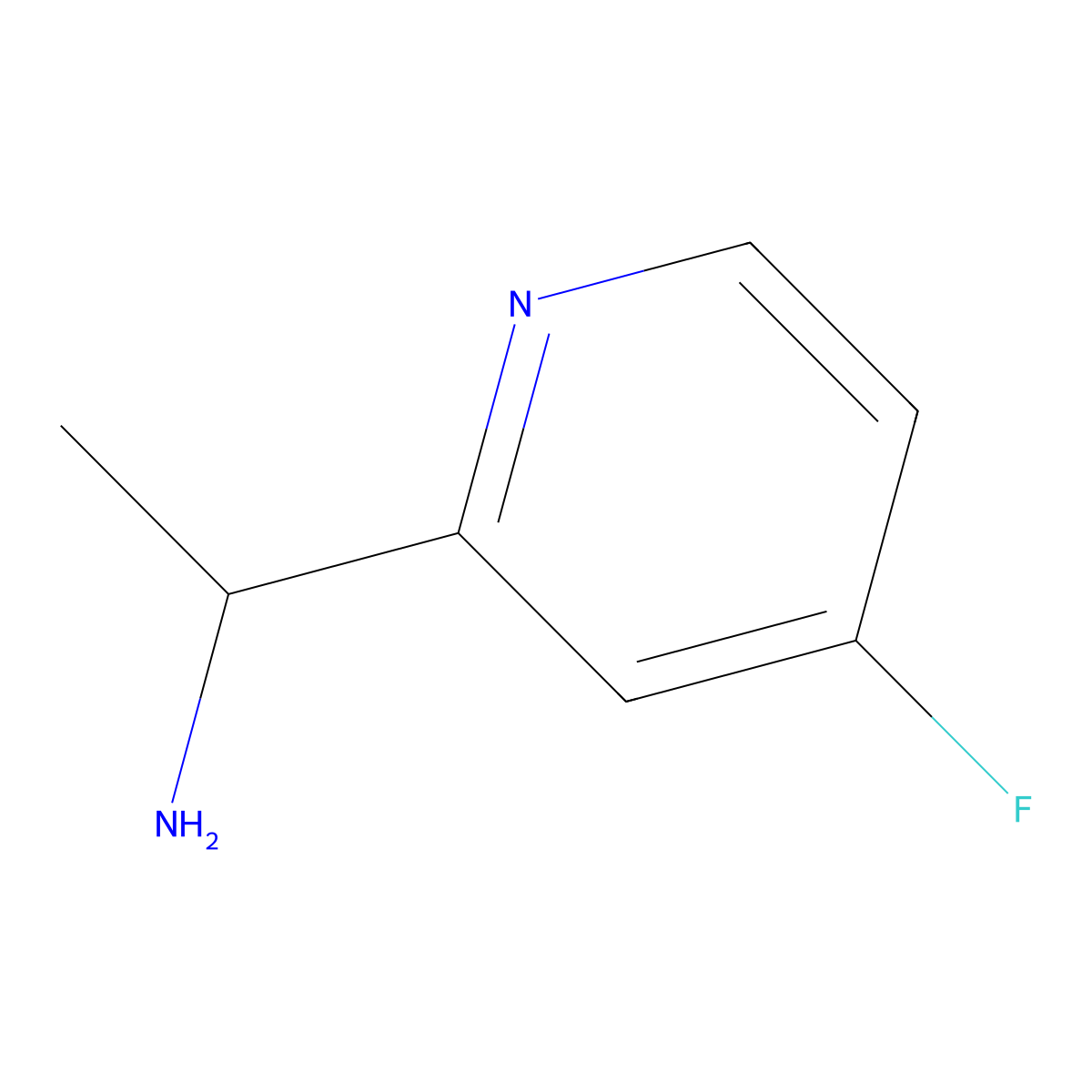 (1R)-1-(4-fluoropyridin-2-yl)ethan-1-amine molecular structure, CAS 1344629-05-5