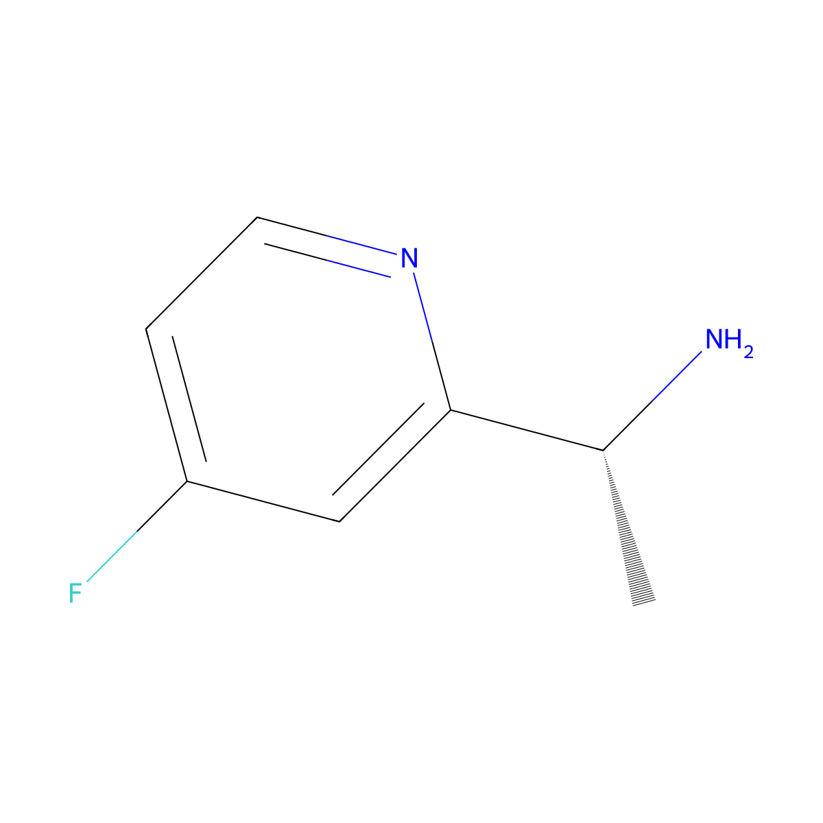 (1R)-1-(4-fluoropyridin-2-yl)ethan-1-amine molecular structure, CAS 1344629-05-5