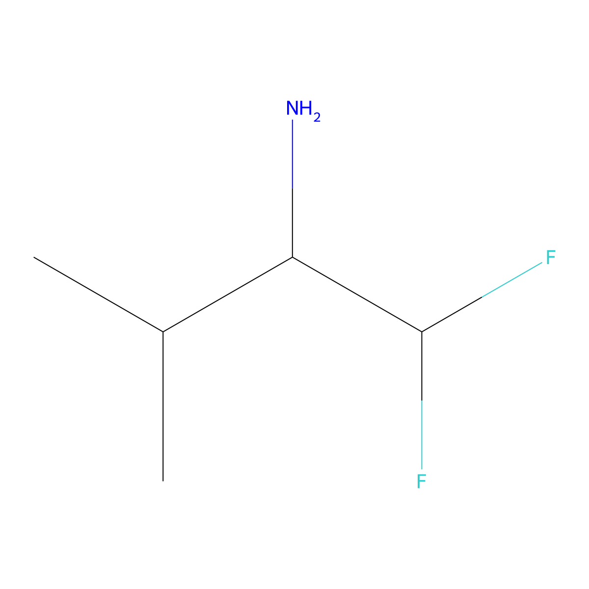 (2r)-1,1-Difluoro-3-methylbutan-2-amine molecular structure, CAS 1344633-82-4