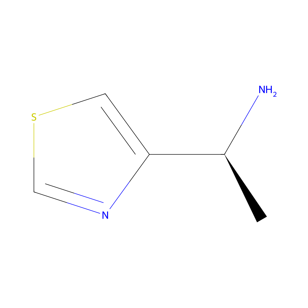 (S)-1-Thiazol-4-yl-ethylamine molecular structure, CAS 1344637-19-9