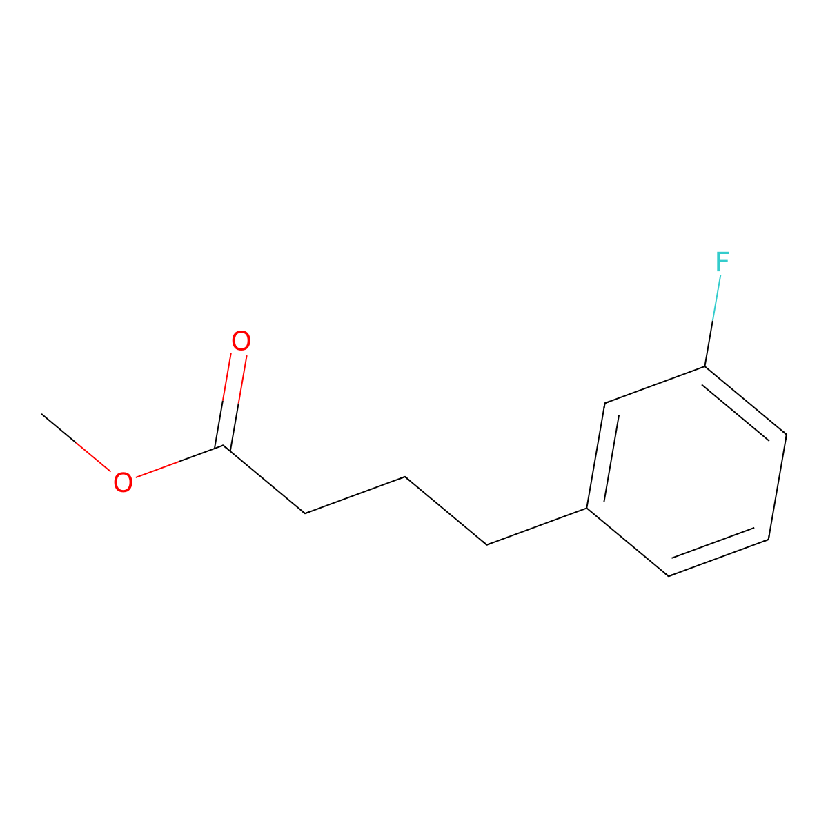 Methyl 4-(3-fluorophenyl)butanoate molecular structure, CAS 134464-81-6