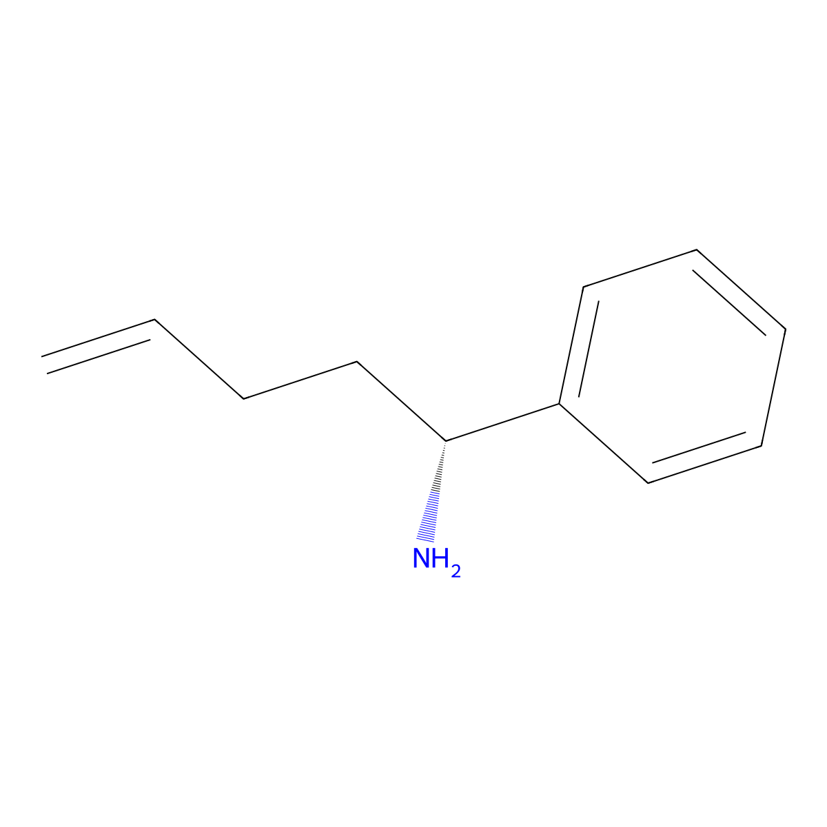 (1R)-1-phenylpent-4-en-1-amine molecular structure, CAS 1344645-49-3