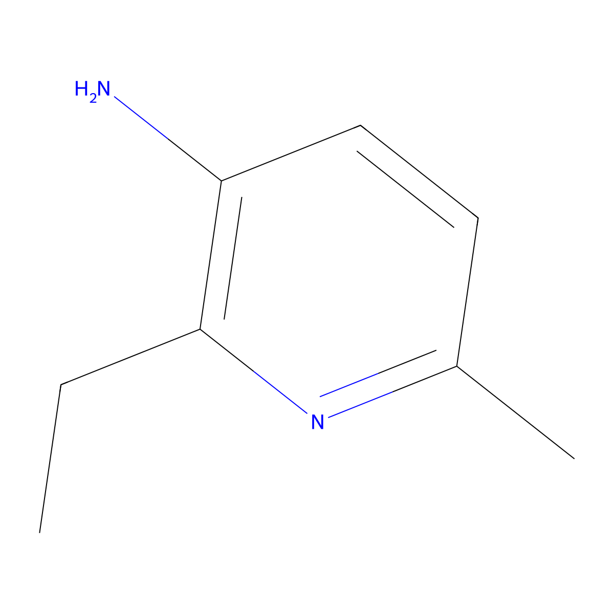 2-Ethyl-6-methylpyridin-3-amine molecular structure, CAS 1344663-48-4