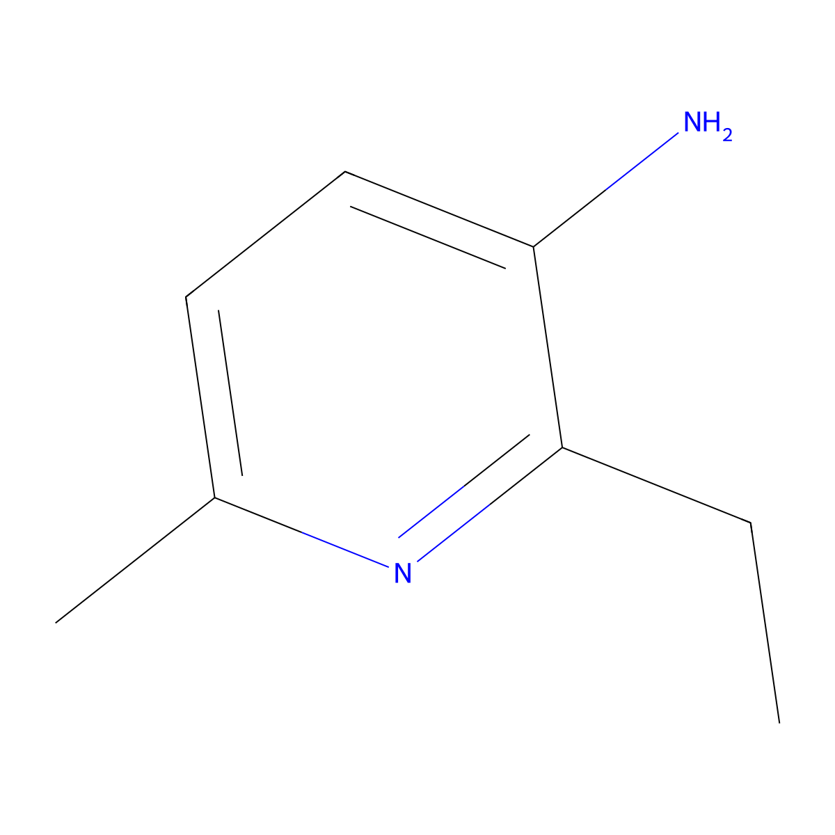 2-Ethyl-6-methylpyridin-3-amine molecular structure, CAS 1344663-48-4