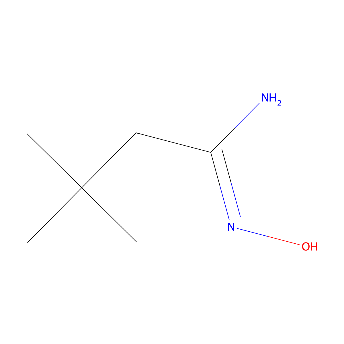 N'-Hydroxy-3,3-dimethylbutanimidamide molecular structure, CAS 1344671-26-6