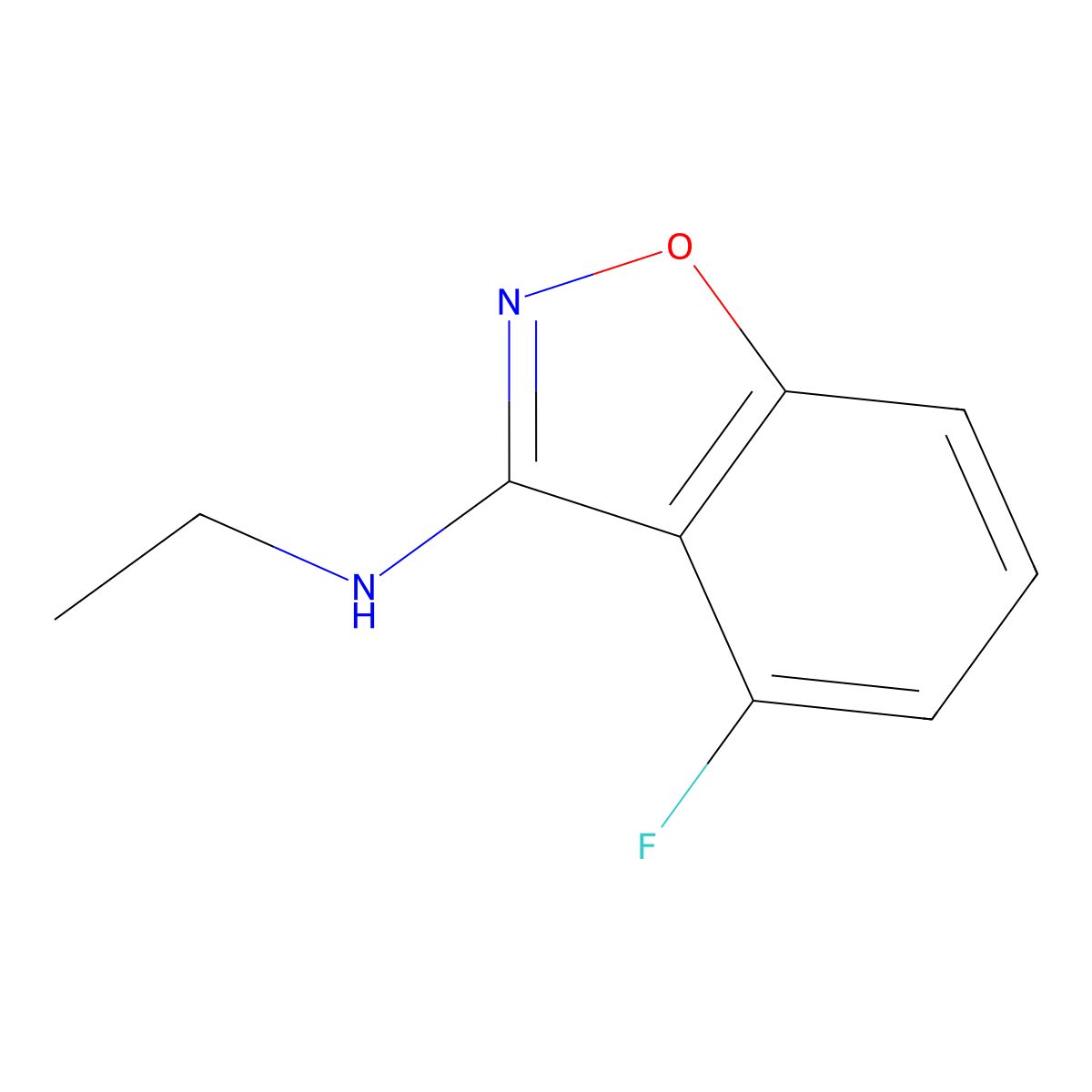 N-Ethyl-4-fluorobenzo[d]isoxazol-3-amine molecular structure, CAS 1344687-54-2