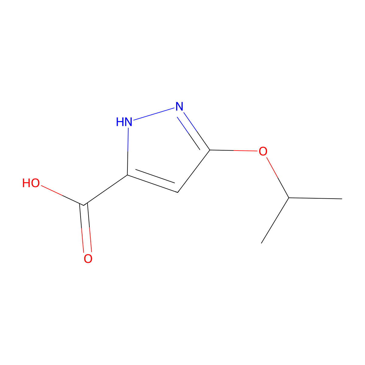 5-Isopropoxy-1H-pyrazole-3-carboxylic acid molecular structure, CAS 1344687-57-5