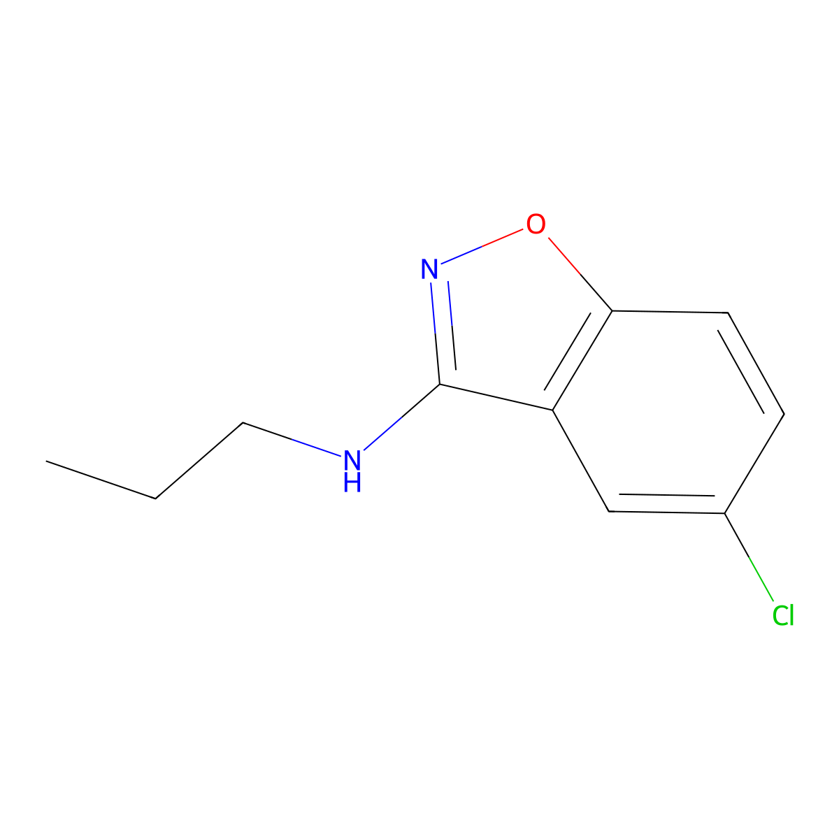 5-chloro-N-propyl-1,2-benzoxazol-3-amine molecular structure, CAS 1344687-63-3