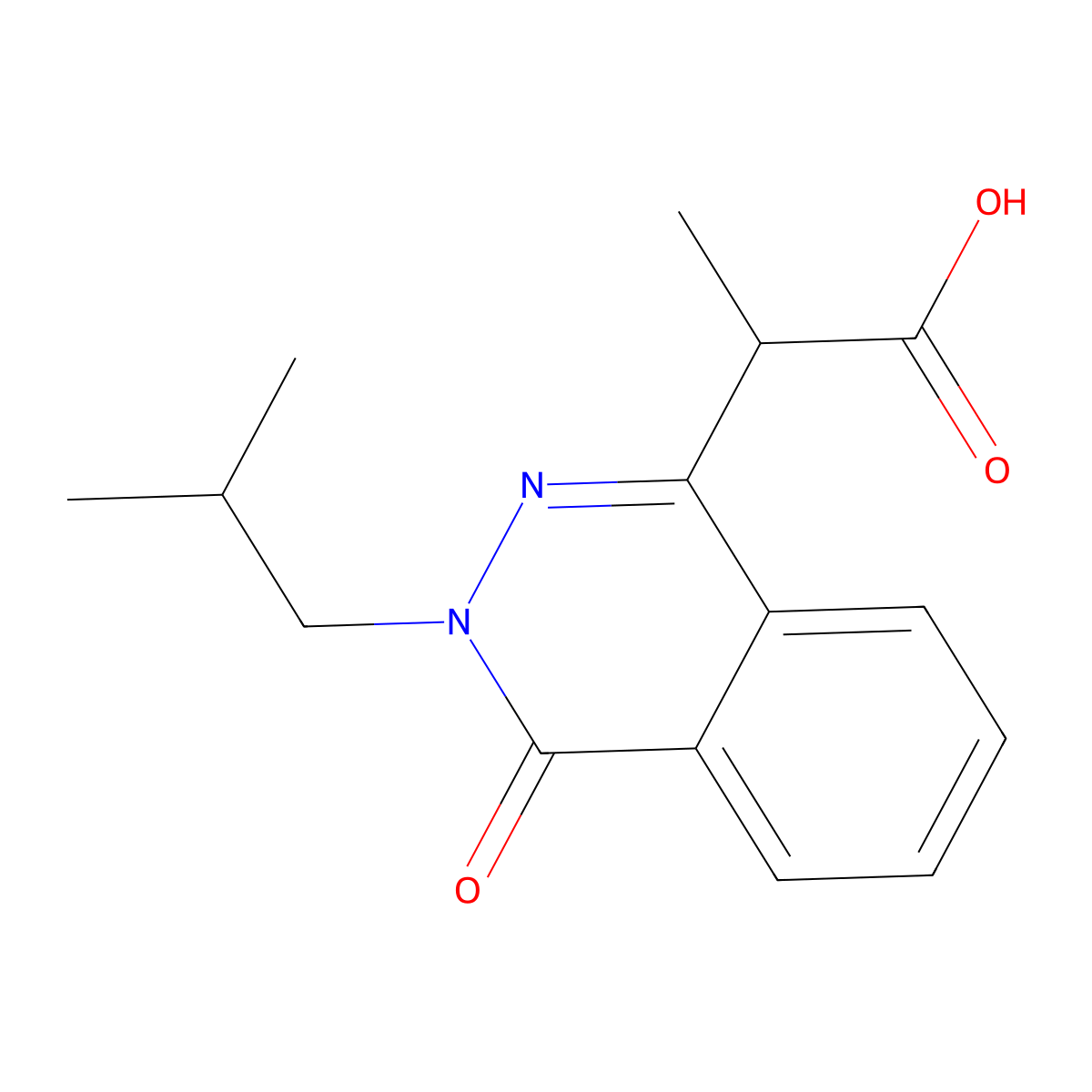 2-(3-Isobutyl-4-oxo-3,4-dihydrophthalazin-1-yl)propanoic acid molecular structure, CAS 1344687-94-0