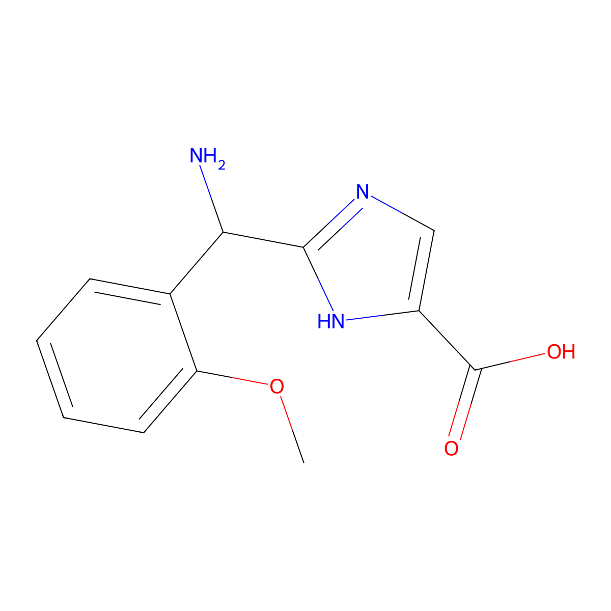 2-(Amino(2-methoxyphenyl)methyl)-1H-imidazole-5-carboxylic acid molecular structure, CAS 1344688-03-4
