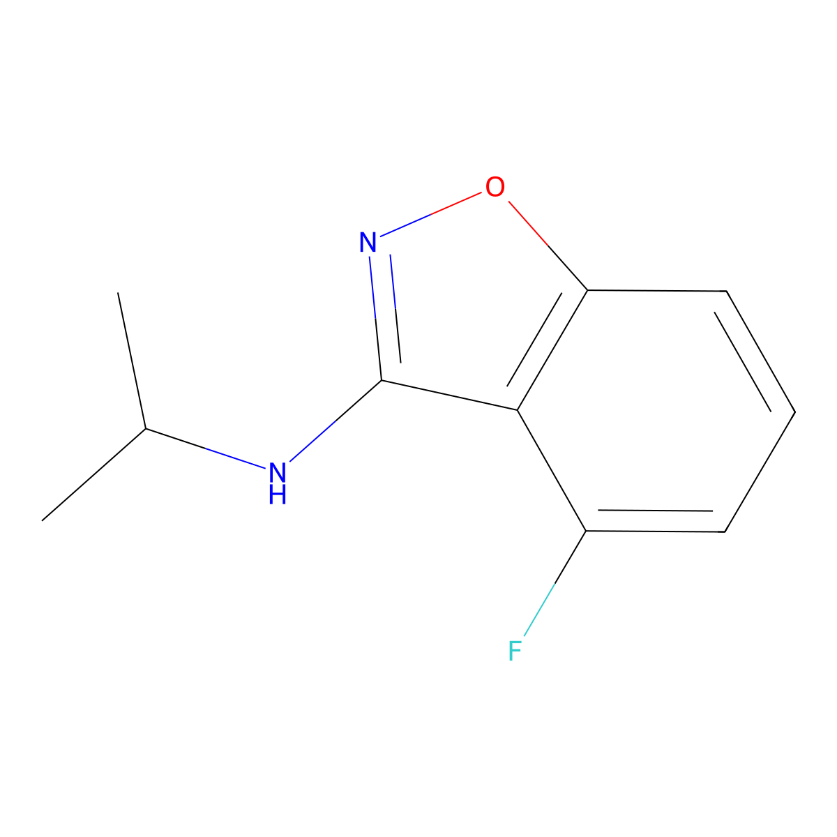 4-Fluoro-N-isopropylbenzo[d]isoxazol-3-amine molecular structure, CAS 1344688-32-9