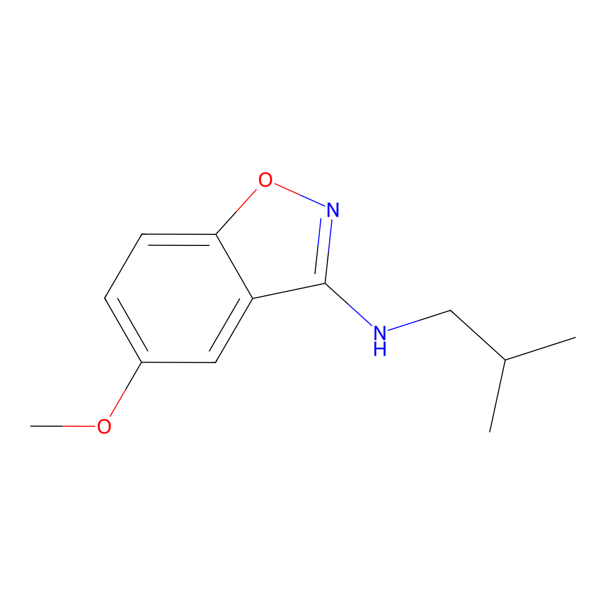 N-Isobutyl-5-methoxybenzo[d]isoxazol-3-amine molecular structure, CAS 1344688-37-4