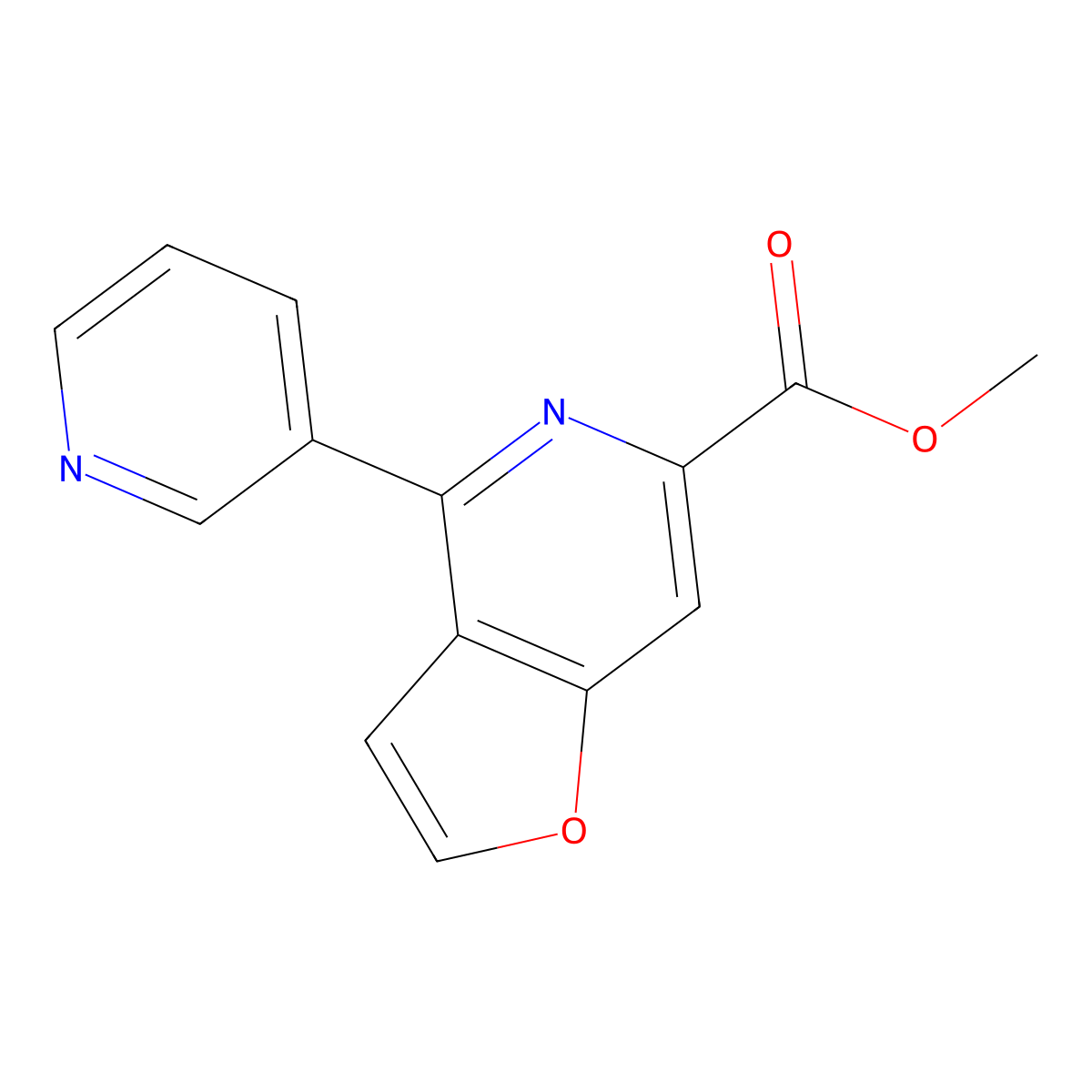 Methyl 4-(pyridin-3-yl)furo[3,2-c]pyridine-6-carboxylate molecular structure, CAS 1344691-57-1