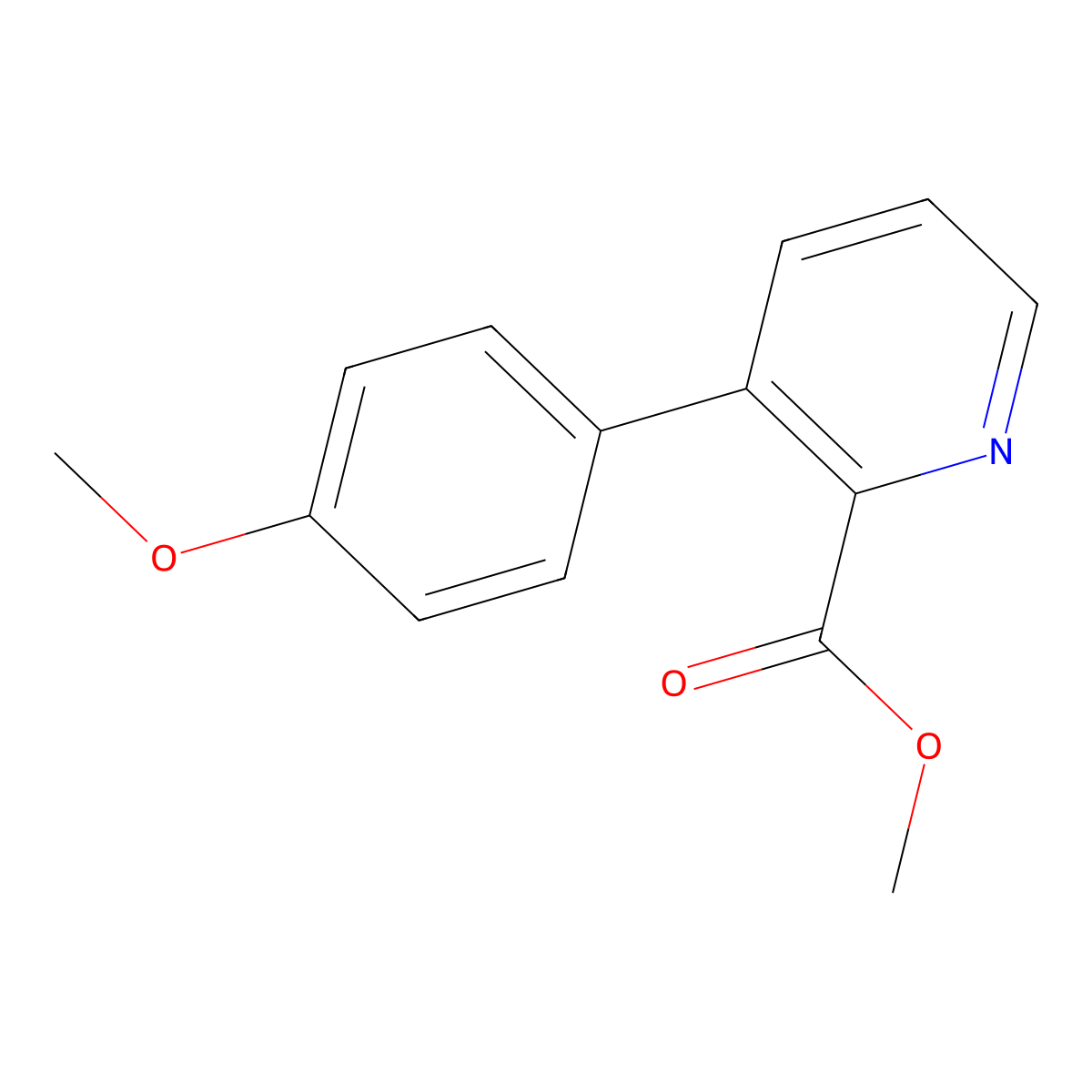 Methyl 3-(4-methoxyphenyl)picolinate molecular structure, CAS 1344692-69-8