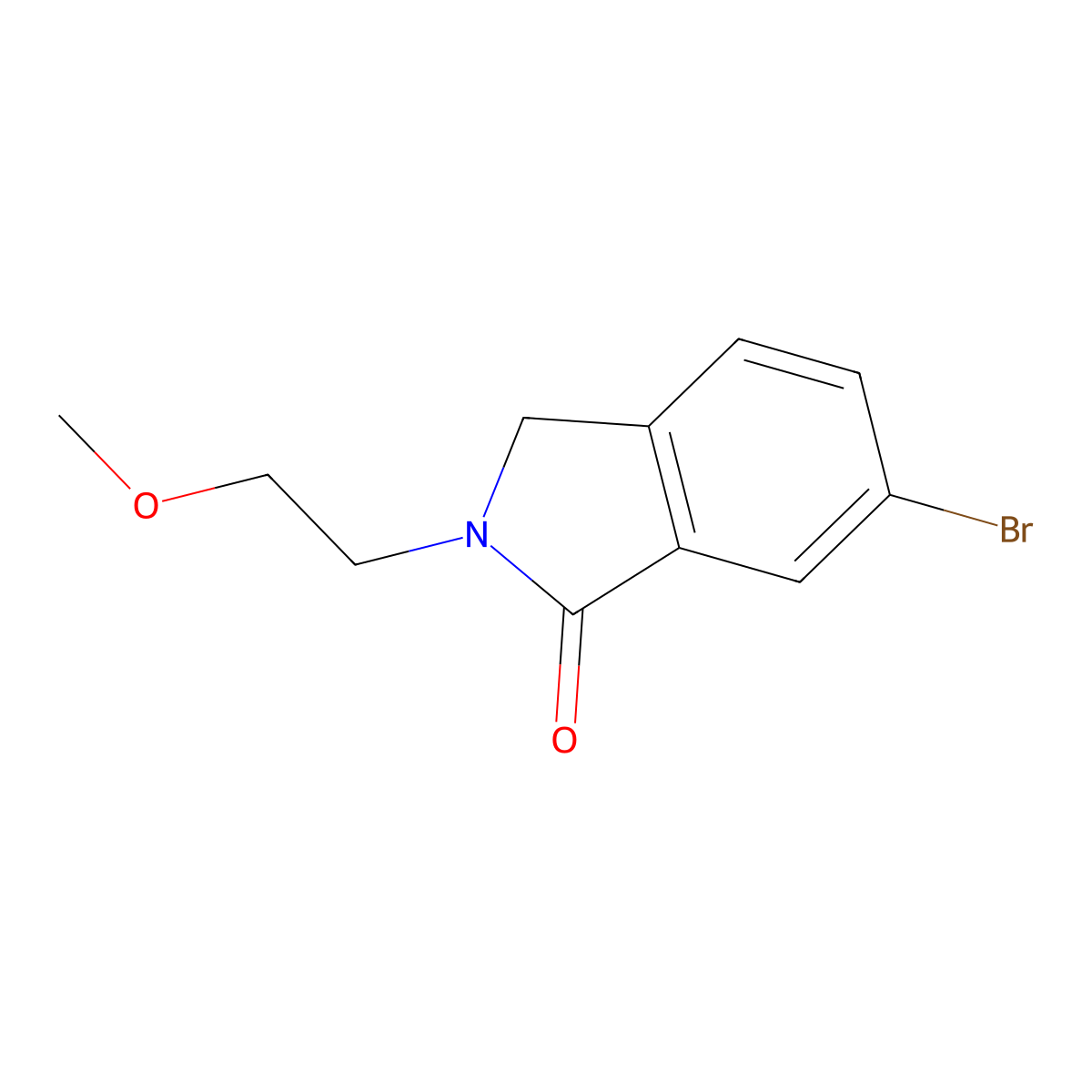 6-Bromo-2-(2-methoxyethyl)isoindolin-1-one molecular structure, CAS 1344692-89-2