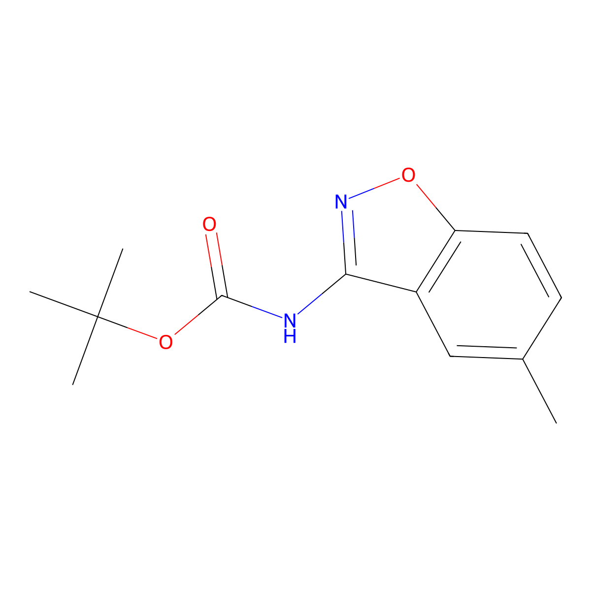 tert-Butyl (5-methylbenzo[d]isoxazol-3-yl)carbamate molecular structure, CAS 1344692-94-9
