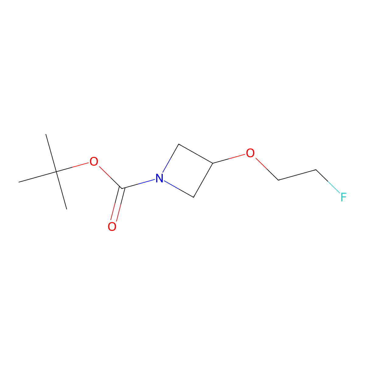 tert-Butyl 3-(2-fluoroethoxy)azetidine-1-carboxylate molecular structure, CAS 1344700-63-5