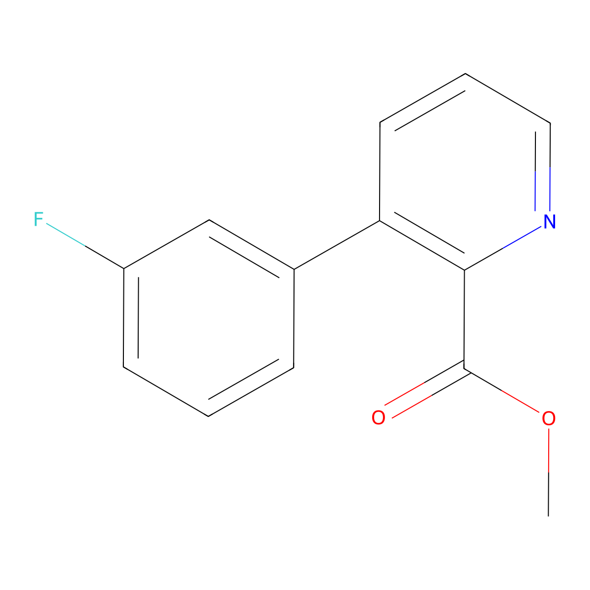 Methyl 3-(3-fluorophenyl)picolinate molecular structure, CAS 1344701-51-4