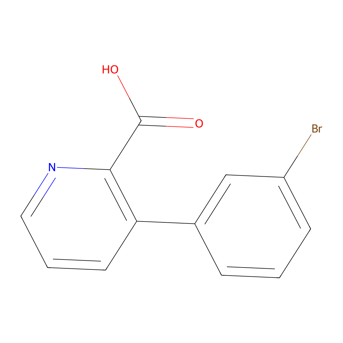 3-(3-Bromophenyl)picolinic acid molecular structure, CAS 1344701-75-2