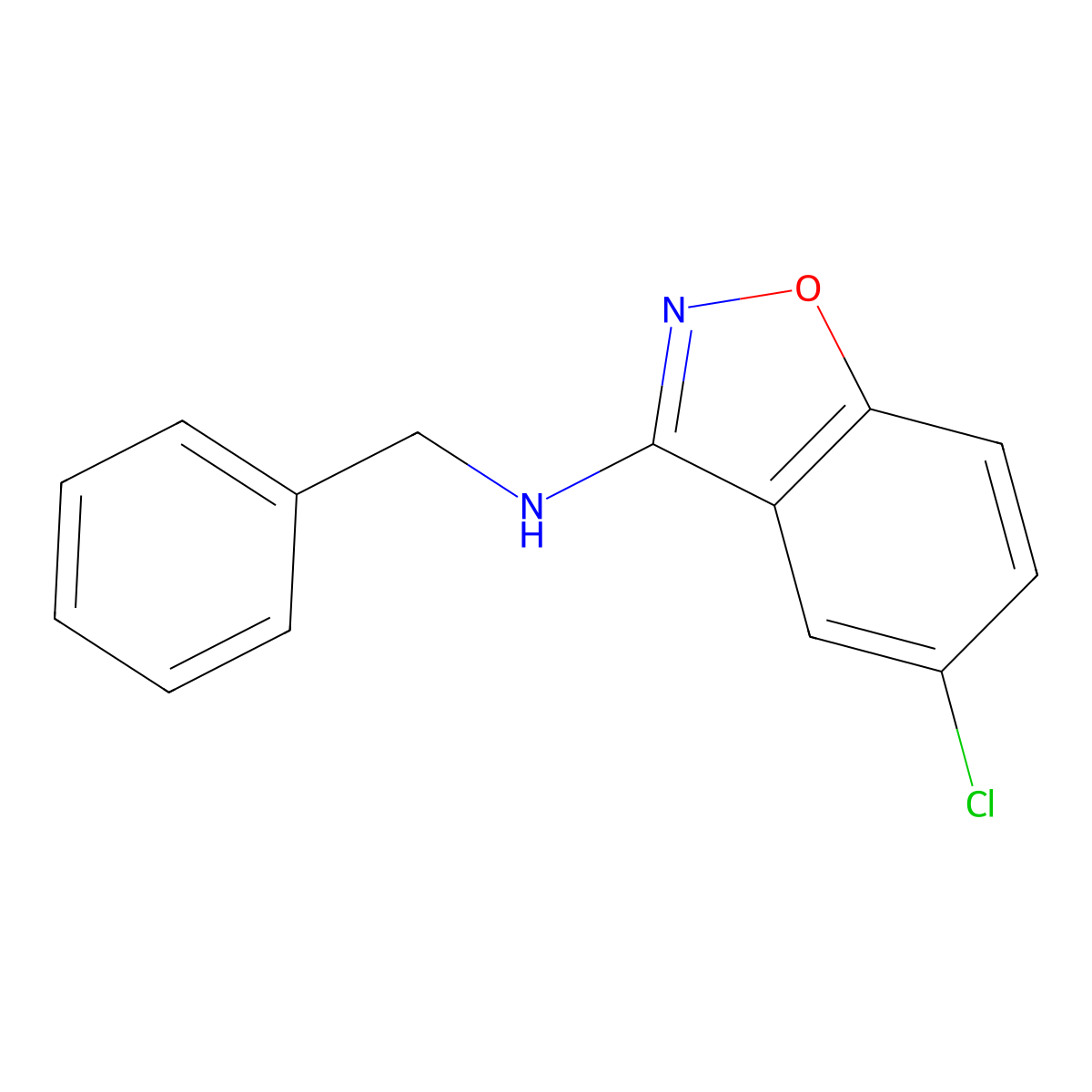 N-Benzyl-5-chlorobenzo[d]isoxazol-3-amine molecular structure, CAS 1344702-02-8