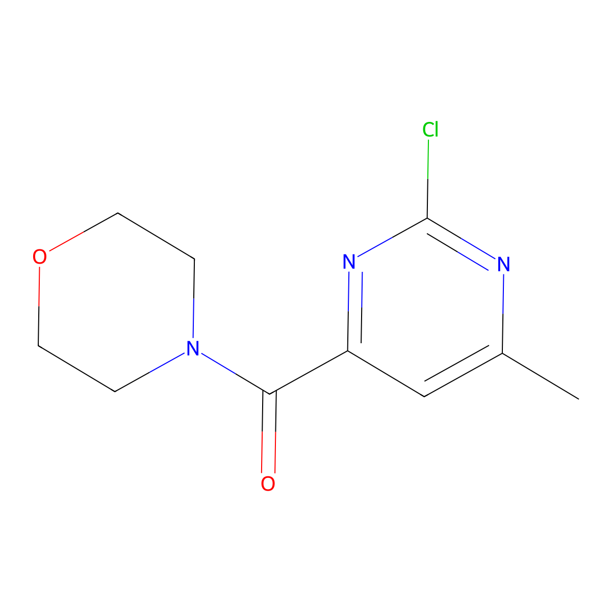 (2-Chloro-6-methylpyrimidin-4-yl)(morpholino)methanone molecular structure, CAS 1344702-20-0