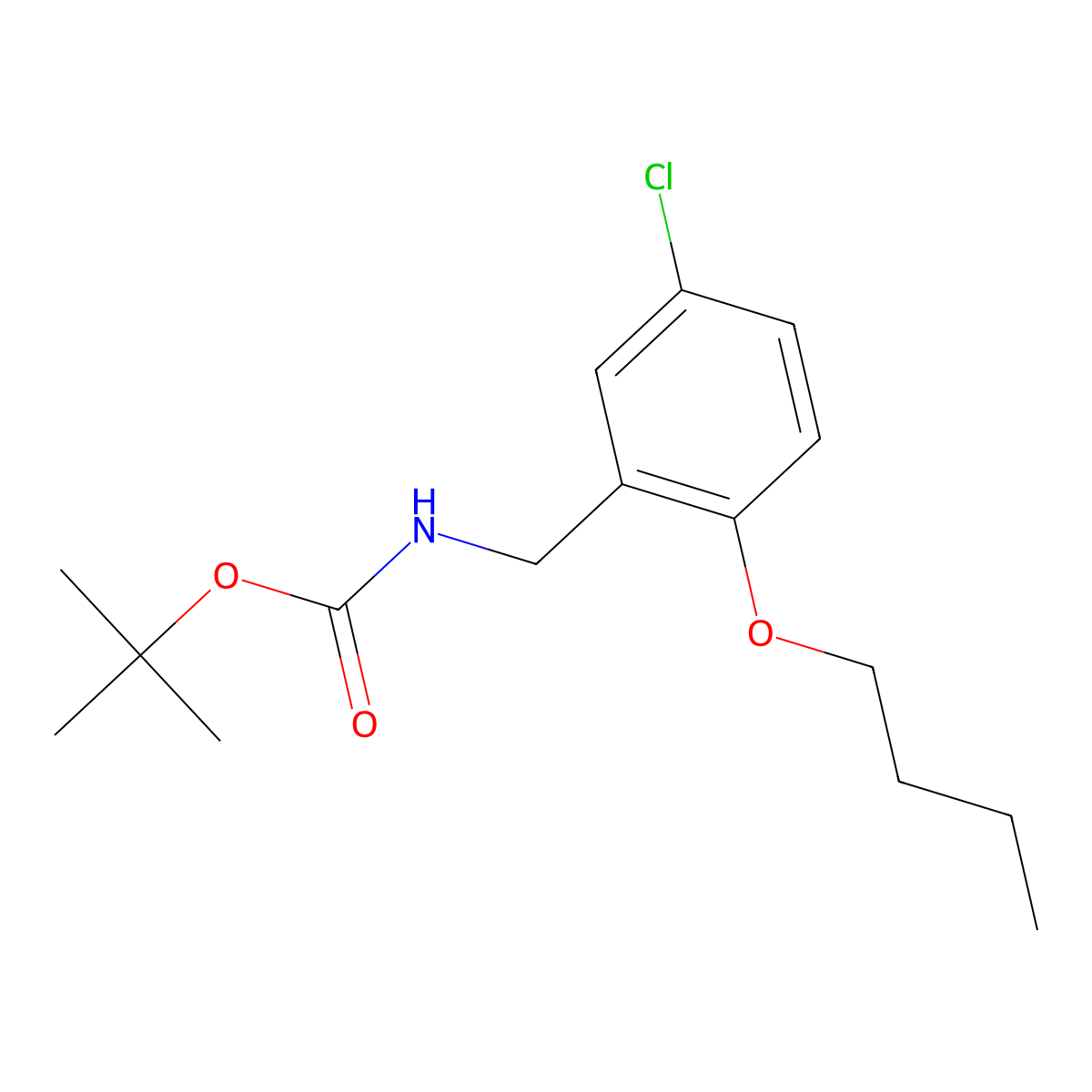 (2-Butoxy-5-chloro-benzyl)-carbamic acid tert-butyl ester molecular structure, CAS 1344704-14-8