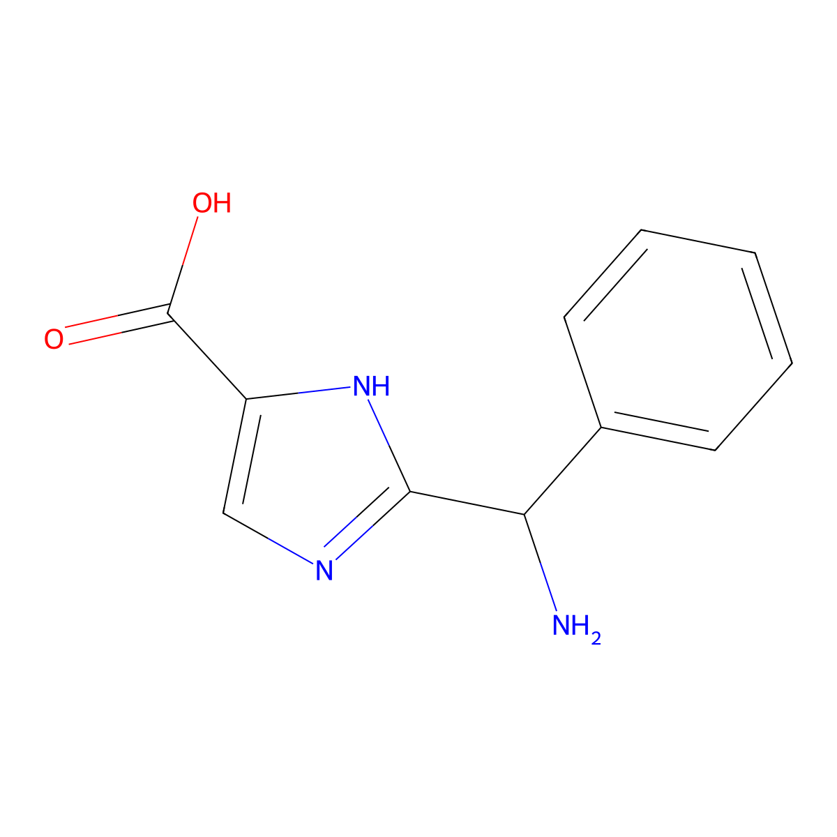 2-[amino(phenyl)methyl]-1H-imidazole-5-carboxylic acid molecular structure, CAS 1344704-22-8