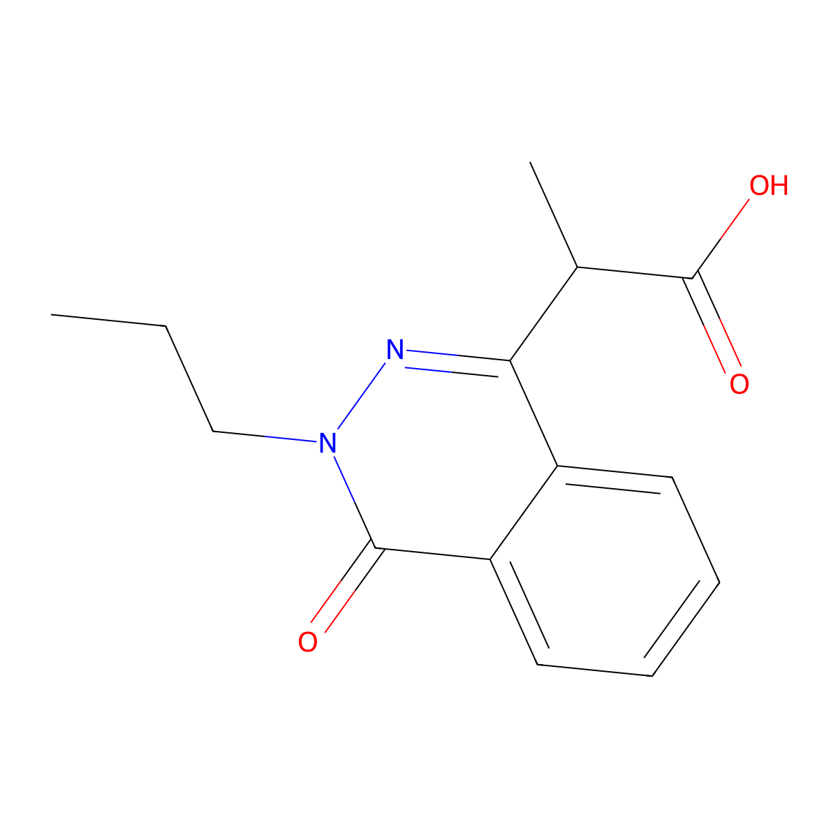 2-(4-Oxo-3-propyl-3,4-dihydrophthalazin-1-yl)propanoic acid molecular structure, CAS 1344704-34-2