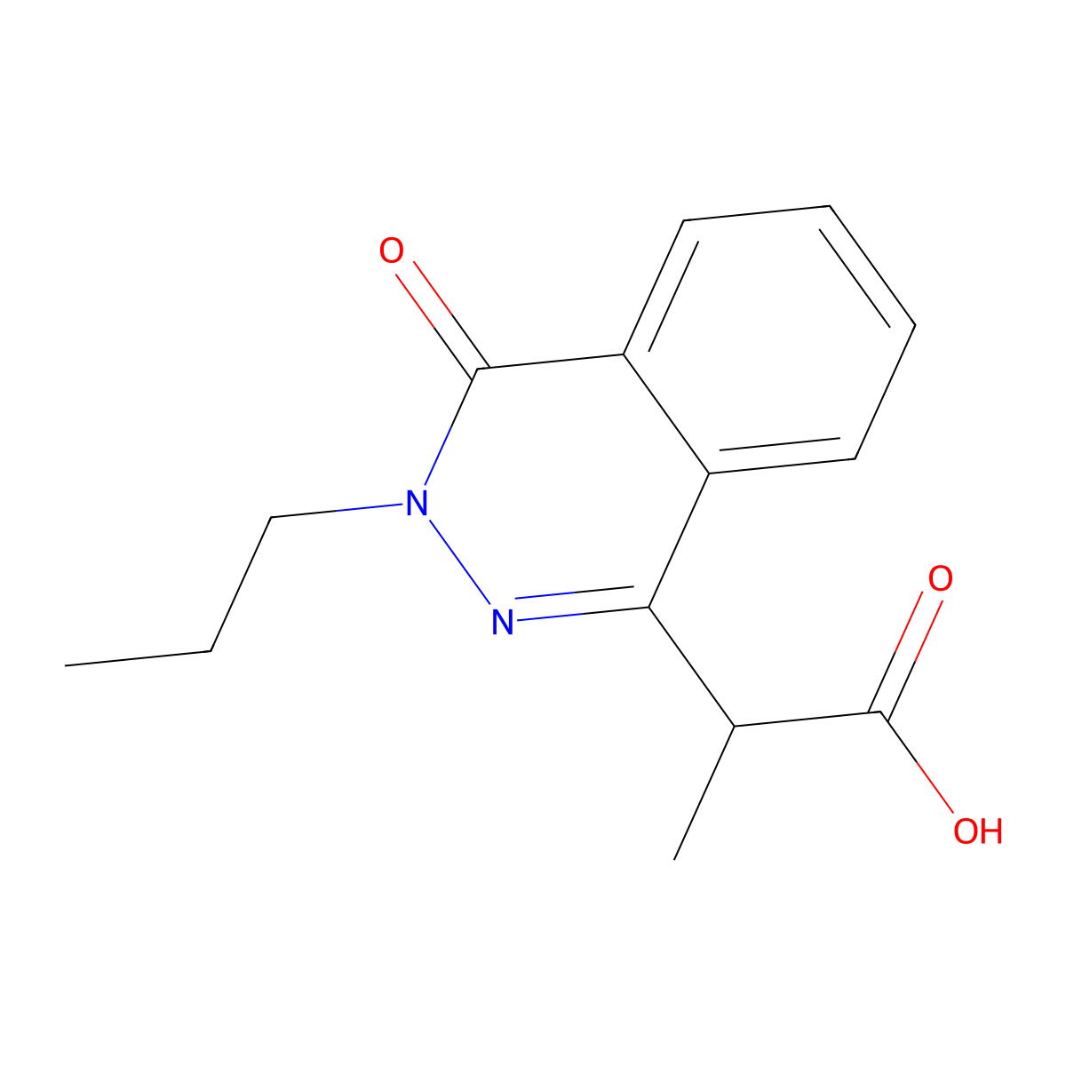 2-(4-Oxo-3-propyl-3,4-dihydrophthalazin-1-yl)propanoic acid molecular structure, CAS 1344704-34-2
