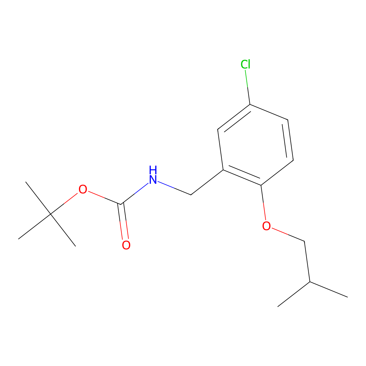 (5-Chloro-2-isobutoxy-benzyl)-carbamic acid tert-butyl ester molecular structure, CAS 1344704-37-5