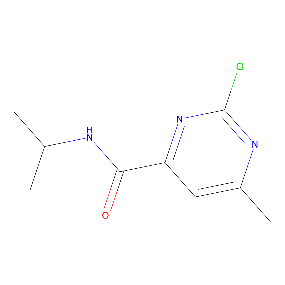 2-Chloro-N-isopropyl-6-methylpyrimidine-4-carboxamide molecular structure, CAS 1344704-42-2