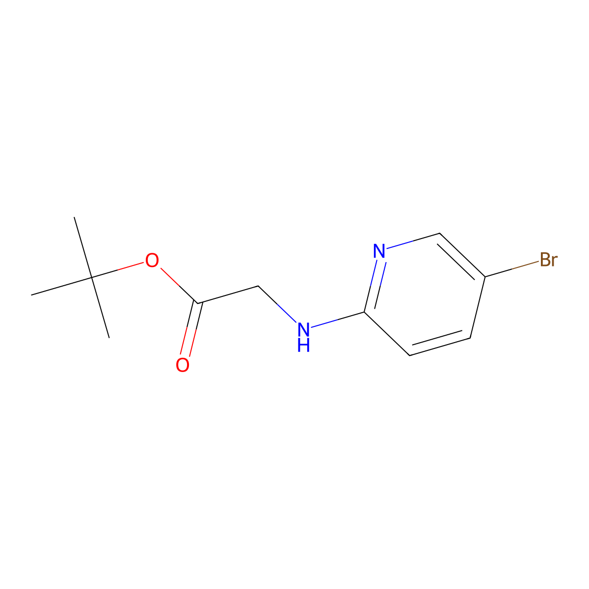 Tert-butyl 2-[(5-bromopyridin-2-yl)amino]acetate molecular structure, CAS 1344711-32-5
