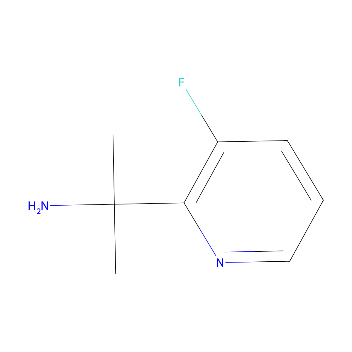 2-(3-Fluoropyridin-2-yl)propan-2-amine molecular structure, CAS 1344712-88-4