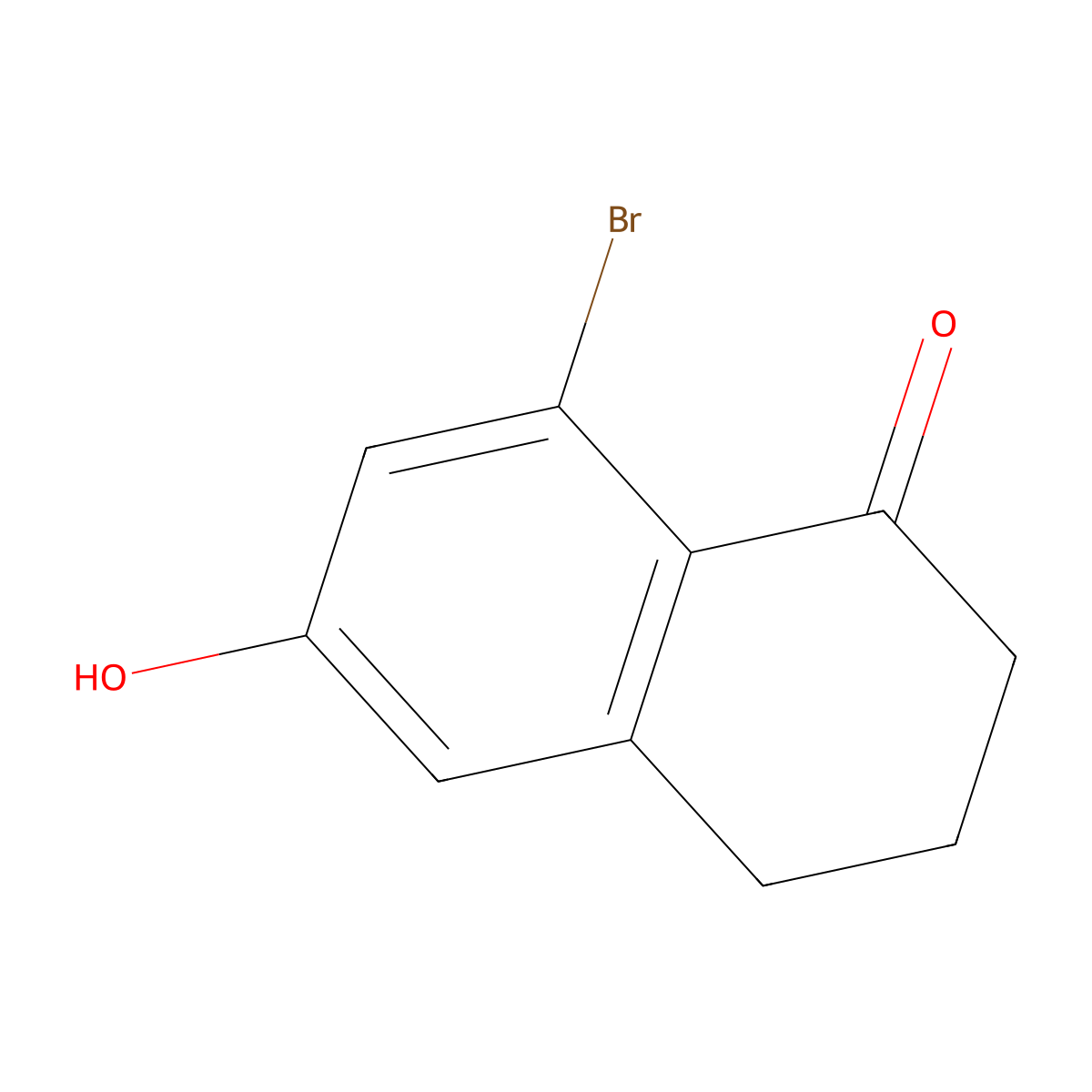 8-bromo-6-hydroxy-3,4-dihydronaphthalen-1(2H)-one molecular structure, CAS 1344714-87-9
