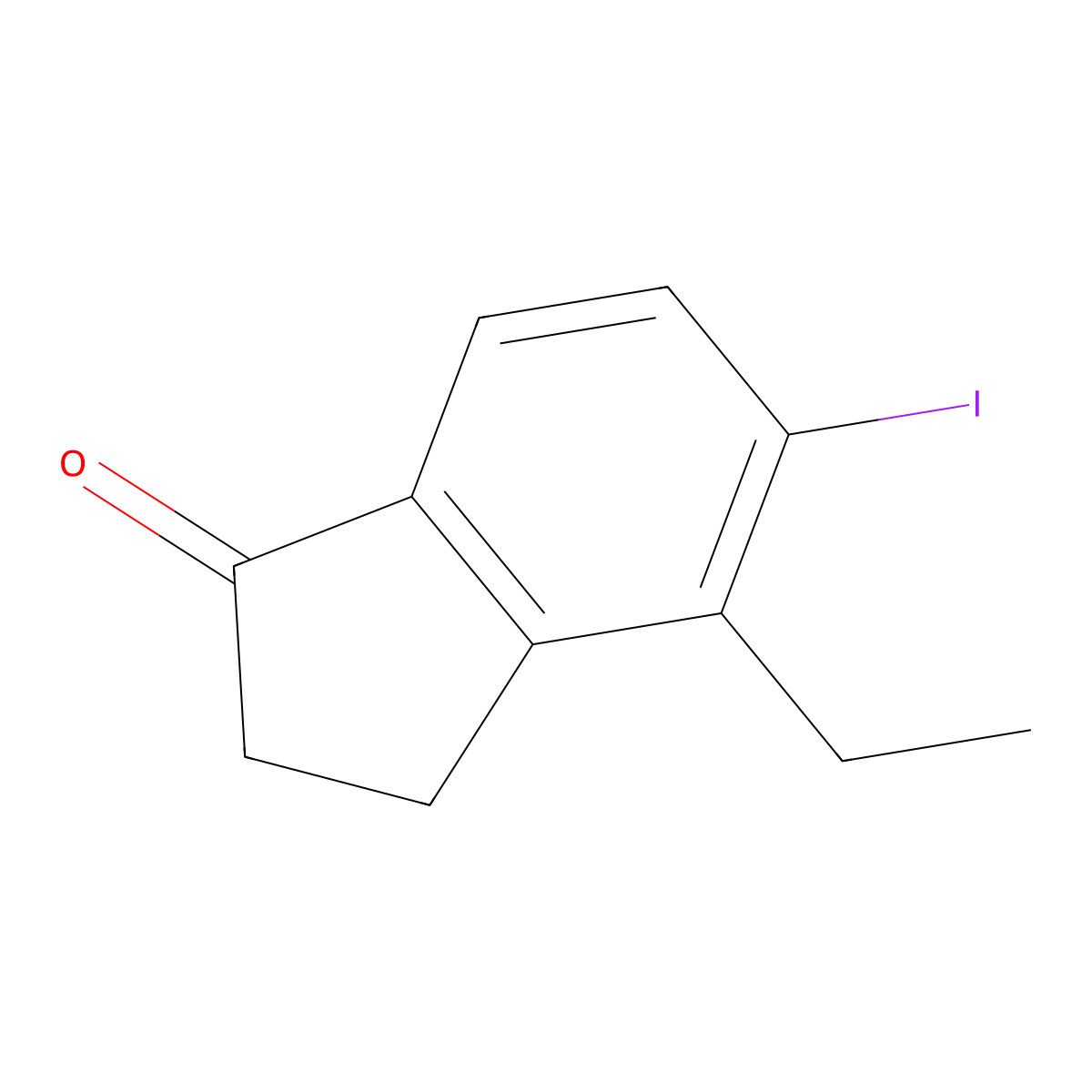 4-Ethyl-5-iodo-2,3-dihydro-1H-inden-1-one molecular structure, CAS 1344715-36-1