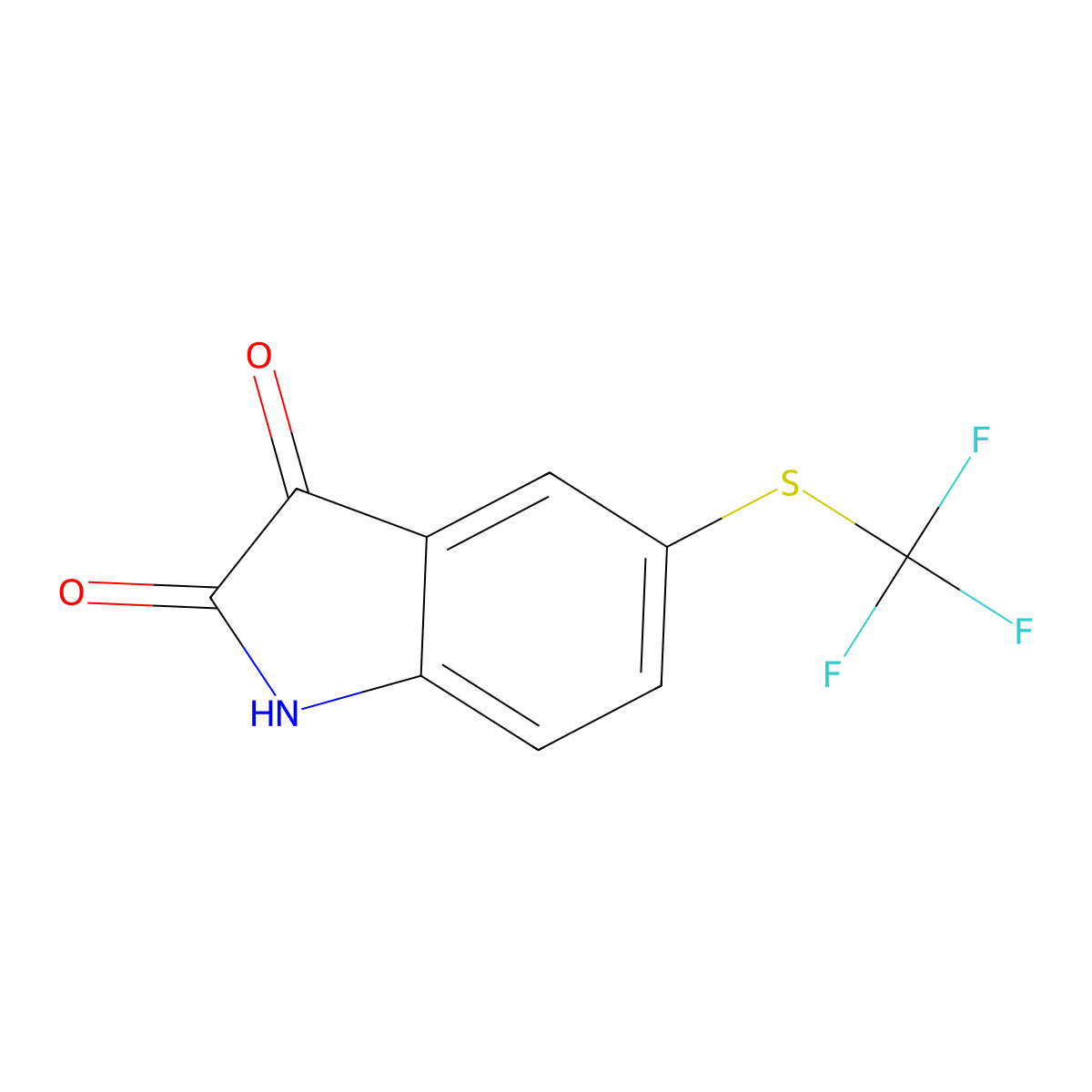 5-(Trifluoromethylthio)indoline-2,3-dione molecular structure, CAS 1344718-26-8