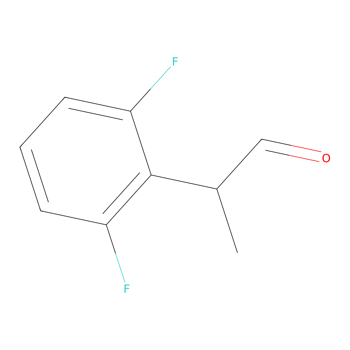 2-(2,6-Difluorophenyl)propanal molecular structure, CAS 1344718-97-3