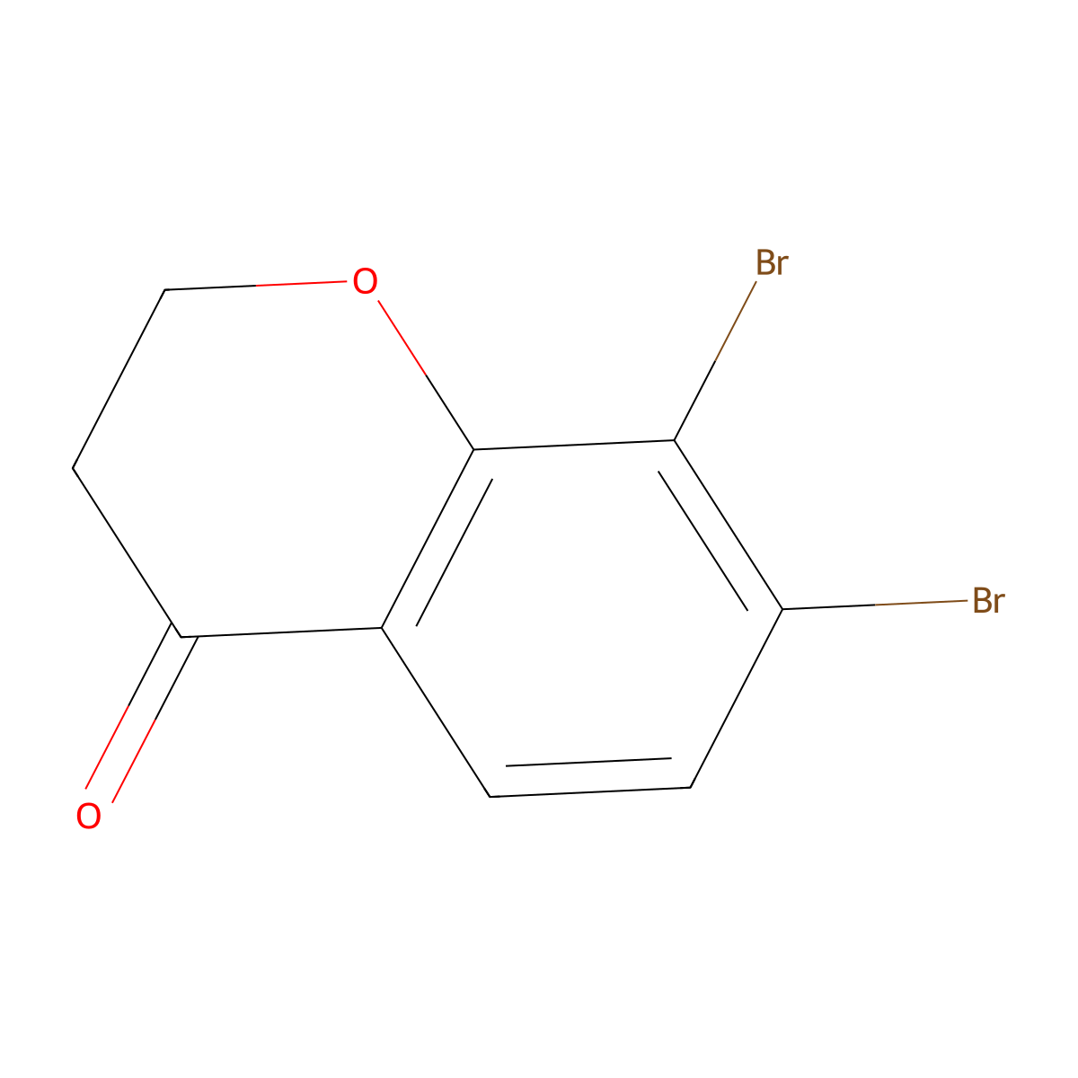 7,8-Dibromochroman-4-one molecular structure, CAS 1344725-12-7