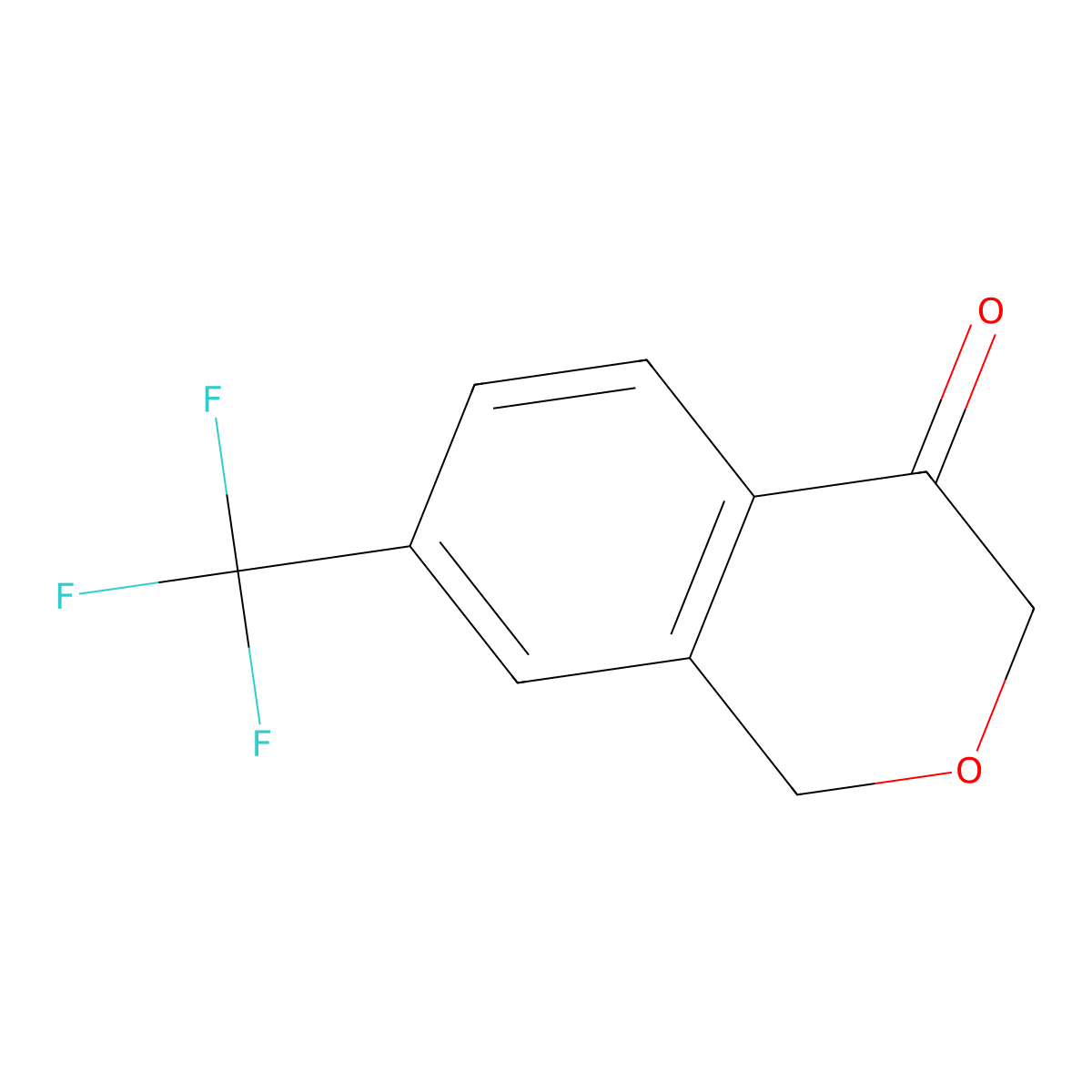7-(trifluoromethyl)-3,4-dihydro-1H-2-benzopyran-4-one molecular structure, CAS 1344725-51-4