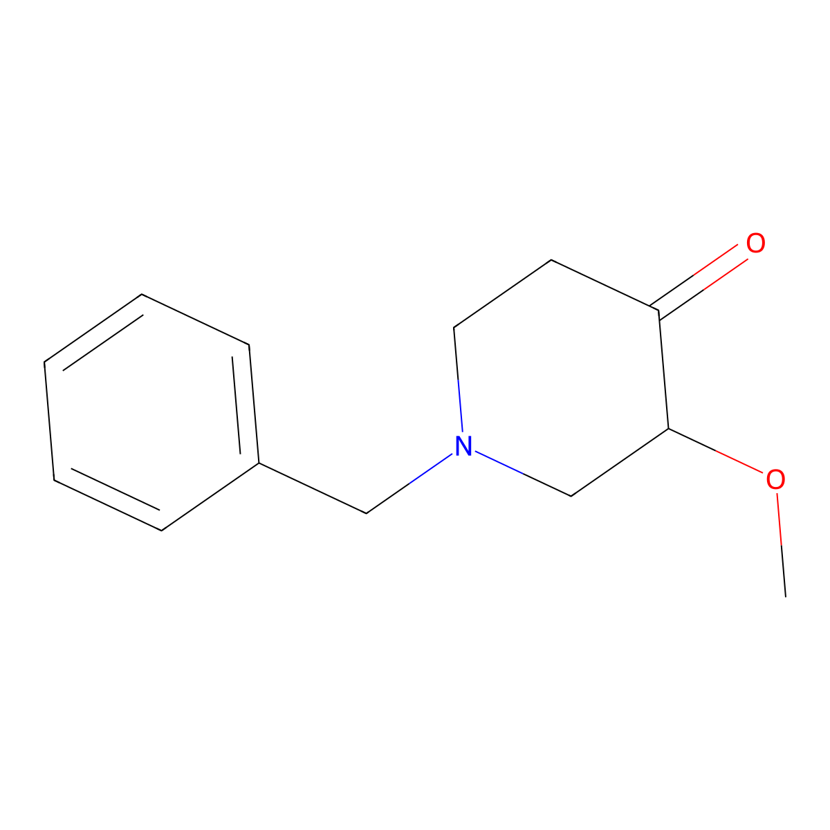 1-Benzyl-3-methoxypiperidin-4-one molecular structure, CAS 134473-73-7