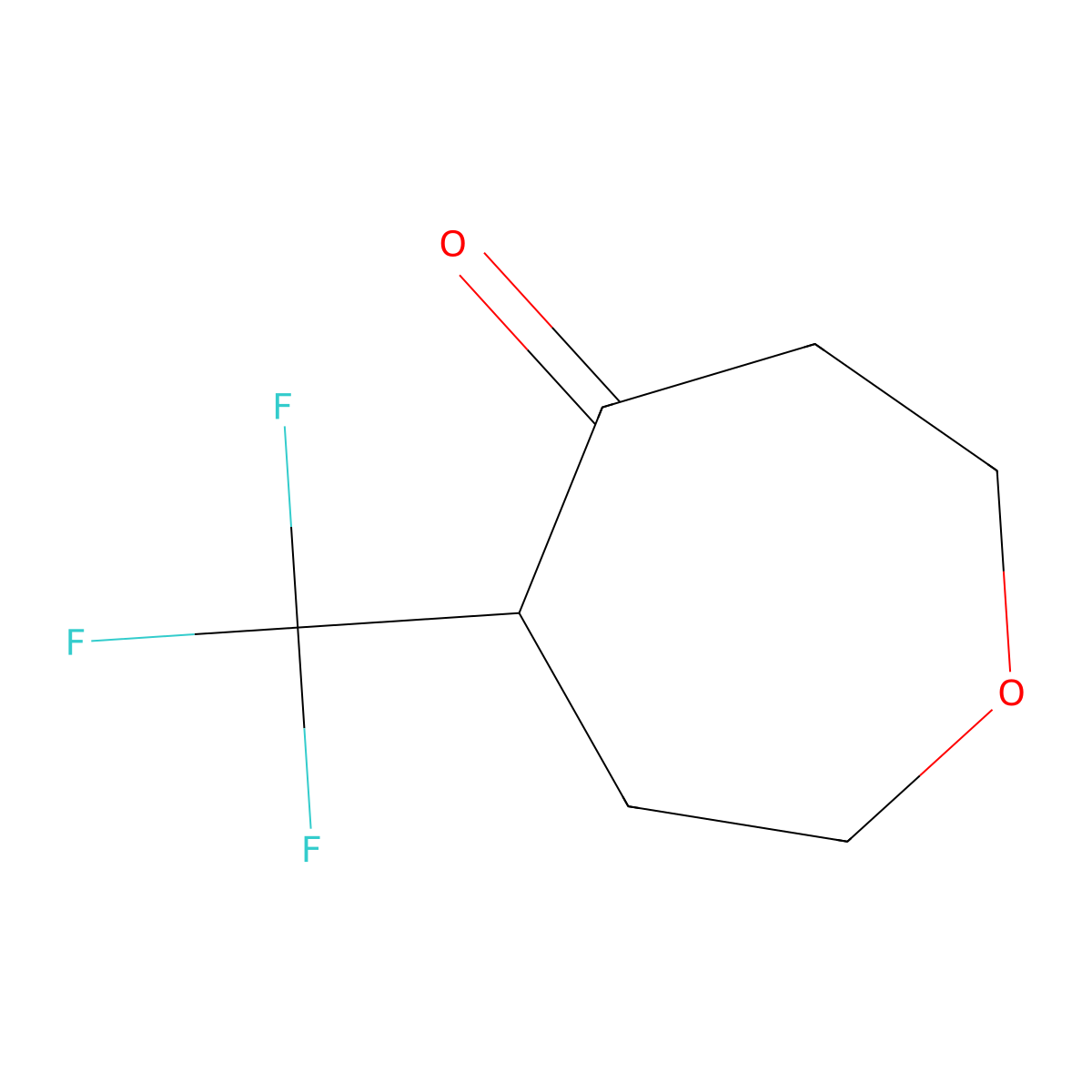5-(Trifluoromethyl)oxepan-4-one molecular structure, CAS 1344733-56-7