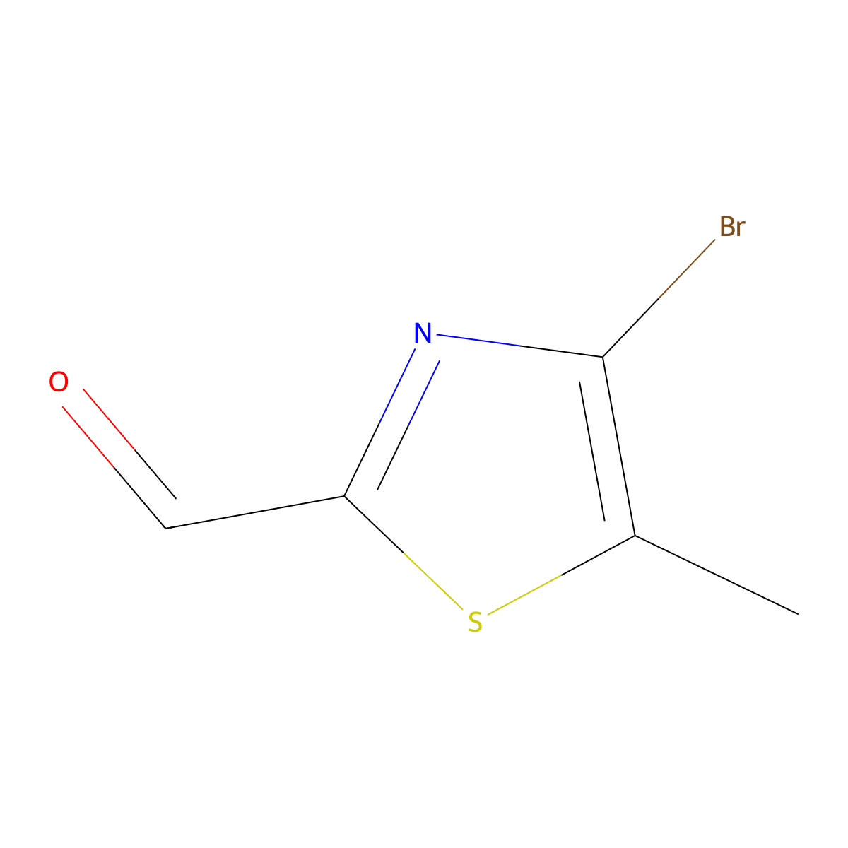 4-Bromo-5-methyl-1,3-thiazole-2-carbaldehyde molecular structure, CAS 1344734-22-0