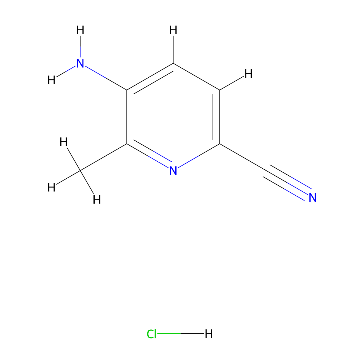 5-Amino-6-methylpicolinonitrile hydrochloride molecular structure, CAS 1344734-61-7