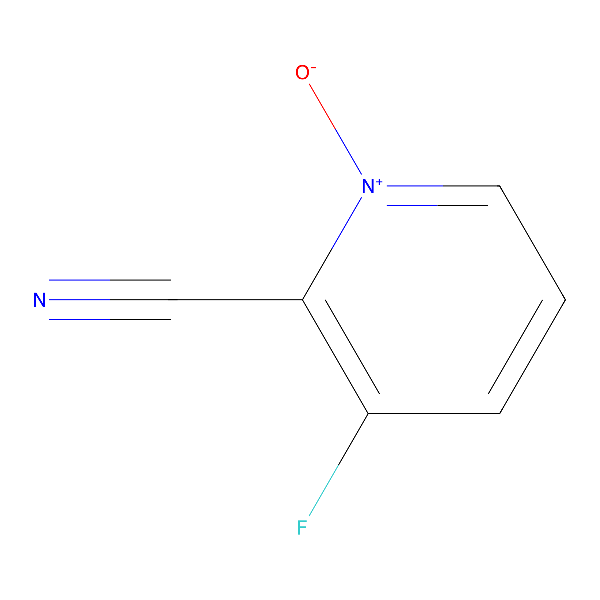 3-Fluoro-1-oxy-pyridine-2-carbonitrile molecular structure, CAS 1344734-69-5