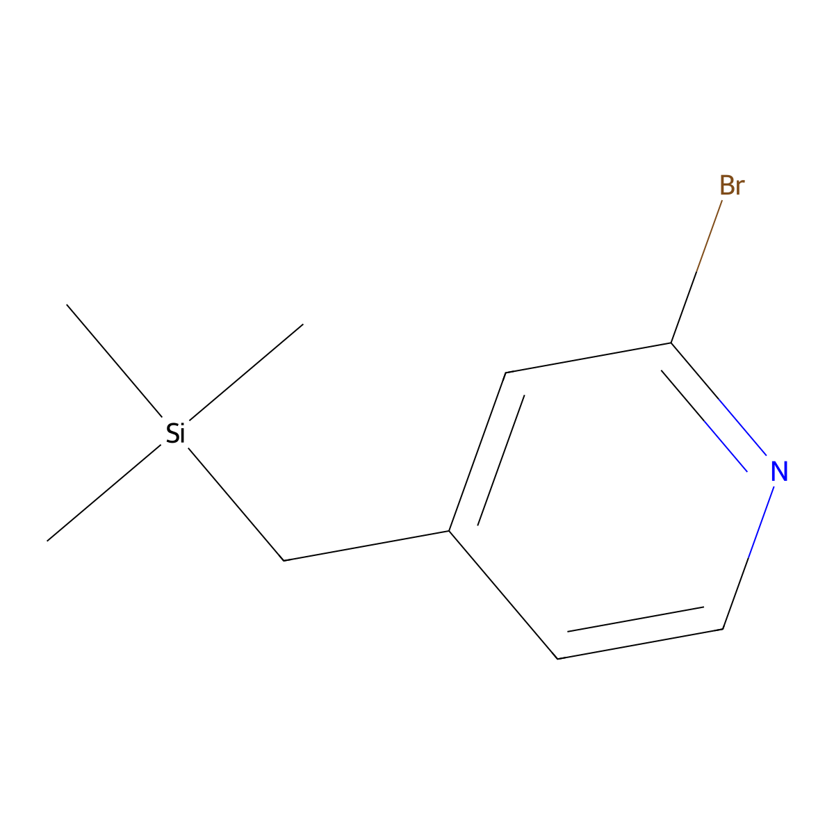 2-Bromo-4-((trimethylsilyl)methyl)pyridine molecular structure, CAS 1344737-78-5