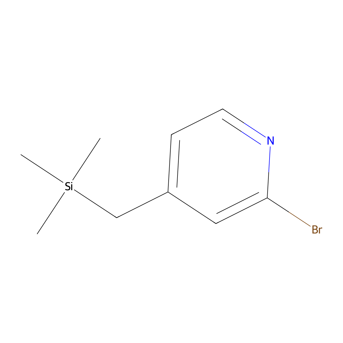 2-Bromo-4-((trimethylsilyl)methyl)pyridine molecular structure, CAS 1344737-78-5