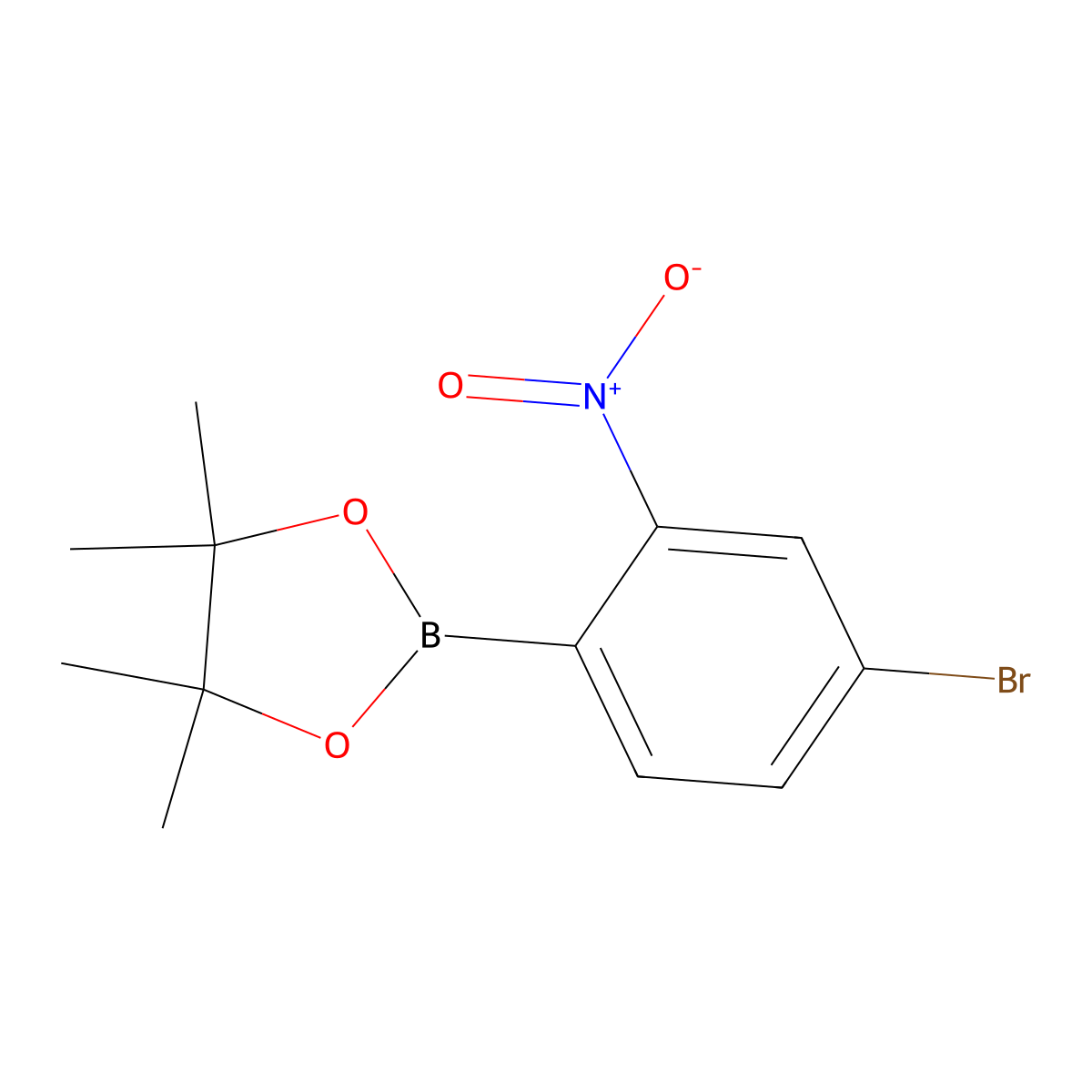 2-(4-Bromo-2-nitrophenyl)-4,4,5,5-tetramethyl-1,3,2-dioxaborolane molecular structure, CAS 1344738-63-1