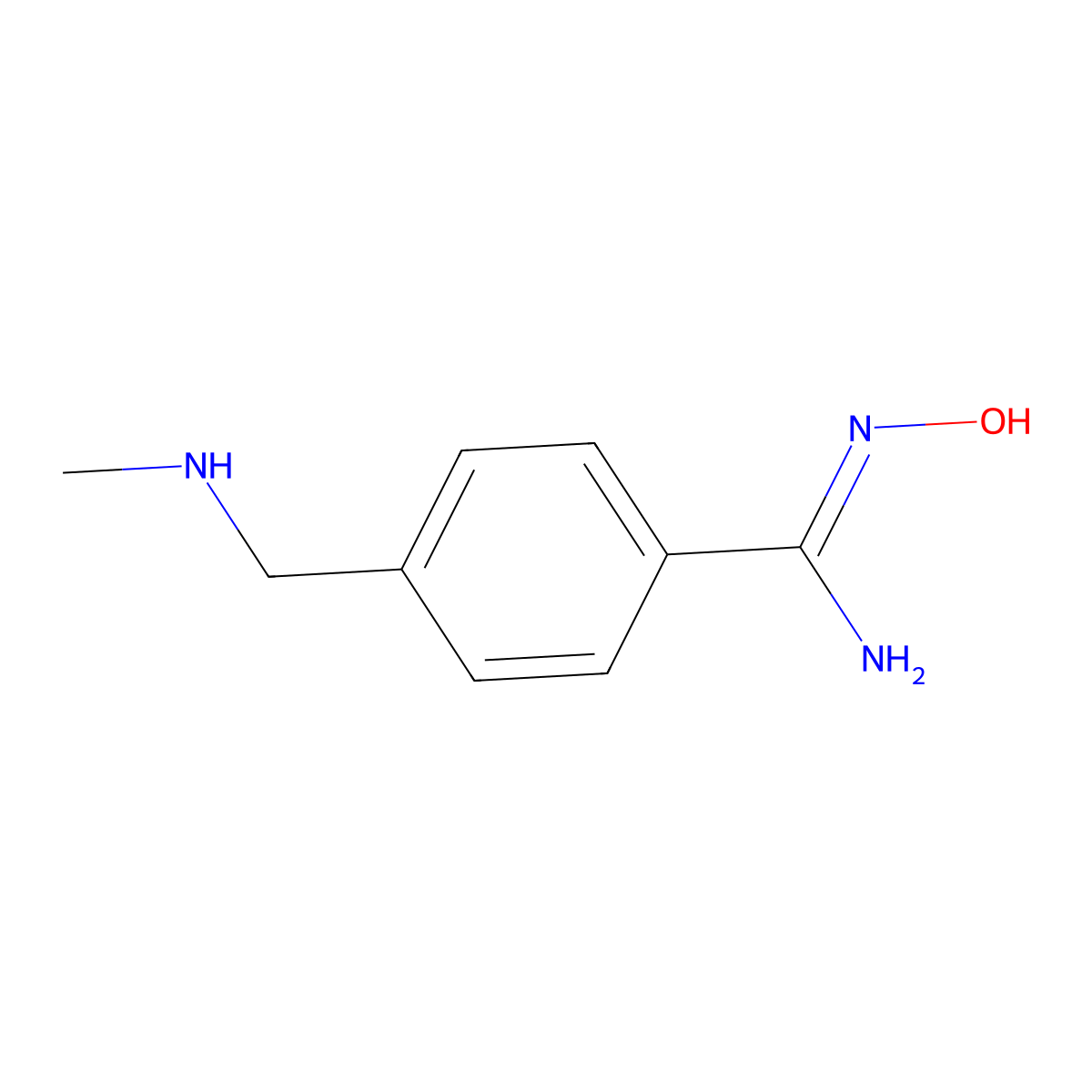 N'-hydroxy-4-[(methylamino)methyl]benzene-1-carboximidamide molecular structure, CAS 1344744-73-5